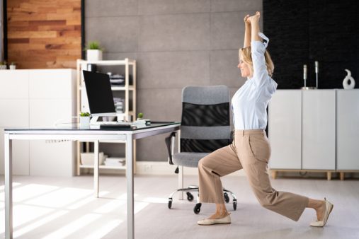 Employee Doing Split Squat